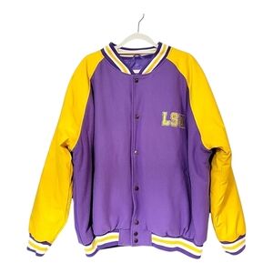 Vintage Varsity LSU Tigers Steve & Barry's Letterman Jacket Wool Blend Sz XXL